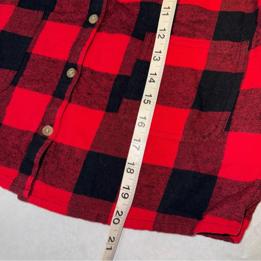 Old Navy Toddler Girl Red/Black Plaid Button-Up Long Sleeve Dress Christmas‎ 3T